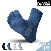 蒂巴蕾 足科5趾勁-氣墊消臭五趾襪 男款 (不卡肉) 藏青色