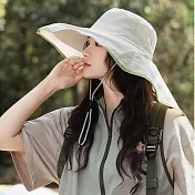 日本 BEAUTYJAPAN 涼感防水吸濕速乾抗UV輕量全面 防曬帽BJ2157 米色