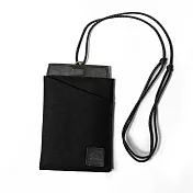 點子包【icleaxbag】磁吸輕巧護照夾 工裝風護照套 傘繩側背帶 台灣製造 黑色
