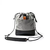 點子包【icleaxbag】山系漫遊小廢包 側背包 斜背包 防潑水束口包 都會工裝風 真皮墊肩 人氣 台灣製造 淺灰色