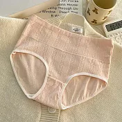 【唯蜜色】印花無縫無痕舒適透氣包邊彈力高腰女用內褲 粉色