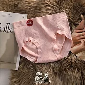 【唯蜜色】藏紅花蠶絲收腹包臀透氣中腰無縫提臀女用內褲 粉色