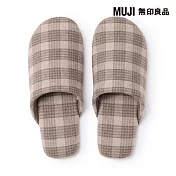 【MUJI 無印良品】法蘭絨拖鞋/L/粽色25-27.5 cm用