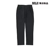 【MUJI 無印良品】兒童彈性內起毛合身褲 110 黑色