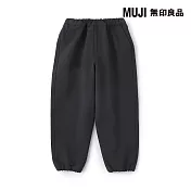 【MUJI 無印良品】兒童防風內起毛彈性休閒褲 110 黑色