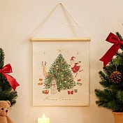 【日本Green House】Xmas聖誕 精美刺繡掛布 ‧ 經典聖誕