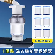 【美好家 Mehome】洗衣機前置過濾器 前置過濾器 藍色6分接口