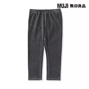 【MUJI 無印良品】幼兒高腰彈性燈芯絨緊身褲 80 墨灰