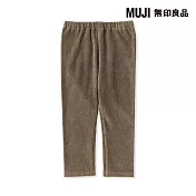 【MUJI 無印良品】幼兒高腰彈性燈芯絨緊身褲 80 深摩卡棕