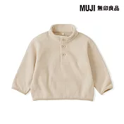 【MUJI 無印良品】幼兒刷毛套衫 80 米黃