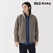 【MUJI 無印良品】男絨毛刷毛外套 S 摩卡棕
