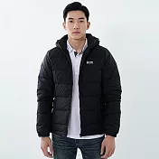 【遊遍天下】男款防風防潑水無車縫保暖羽絨外套(GJ22037) M 黑色