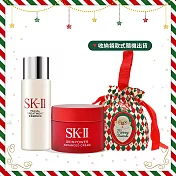 SK-II 經典限量保養套組[青春露(30ml)X1+活膚霜(15g)X1]-新春禮物-國際航空版