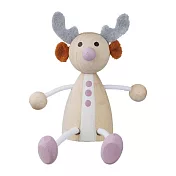 【日本Mark’s】Hracky迷你聖誕木偶擺飾 ‧ 粉灰色系馴鹿