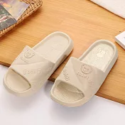 333家居鞋館 樂活繽紛休閒拖鞋  卡其 36/37
