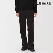 【MUJI 無印良品】男吉貝木棉混燈芯絨工作褲 M 深棕
