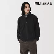 【MUJI 無印良品】男刷毛套衫 S 黑色