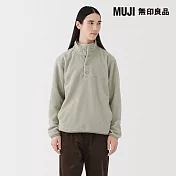 【MUJI 無印良品】男刷毛套衫 M 灰色