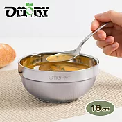 【OMORY】#304食尚不鏽鋼雙層隔熱碗- 16cm