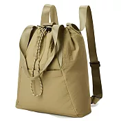 【Sayaka紗彌佳】三用包 日光散策 大容量休閒束口設計 肩背手提後背3用包 -卡其色