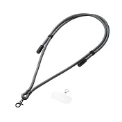 ELECOM 8mm手機肩背帶60W2合1充電線(附夾片)- 黑