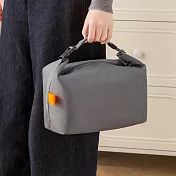 E.City_日系手拎卡扣便當包提袋 灰色