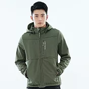 【遊遍天下】男款GlobeTex防水防風保暖刷毛軟殼外套(GJ23047) 3XL 夜幕綠