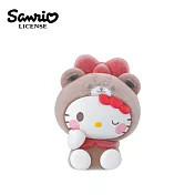 【日本正版授權】三麗鷗 動物裝扮 植絨公仔 盒玩 - 凱蒂貓