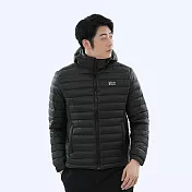 【遊遍天下】男款瘦防風防潑水保暖羽絨外套 M 黑色