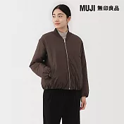 【MUJI 無印良品】女蓬鬆鋪棉外套 S 深棕