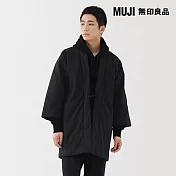 【MUJI 無印良品】男蓬鬆鋪棉日式外套 L 黑色