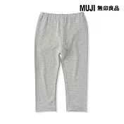 【MUJI 無印良品】幼兒高腰彈性內裏刷毛褲 80 灰色