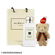Jo Malone 聖誕限定香氛小熊禮袋組(香水100ml+聖誕熊+品牌提袋)-英國梨/鼠尾草兩款可選-交換禮物-國際航空版 英國梨與小蒼蘭