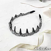 【卡樂熊】基本高顱頂齒梳造型髮箍- 星空銀