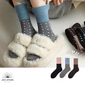 JDS.SOCKS 復古甜美圓點拼接撞色襪   * (三色一組)