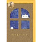 【日本Wa-Life】冬限定｜窗景留言卡片 ‧ 星空與小鳥