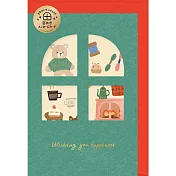 【日本Wa-Life】冬限定｜窗景留言卡片 ‧ 布偶熊