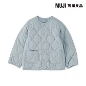 【MUJI 無印良品】兒童可水洗鋪棉撥水加工刺縫外套 110 煙燻藍