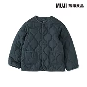 【MUJI 無印良品】兒童可水洗鋪棉撥水加工刺縫外套 110 深藍