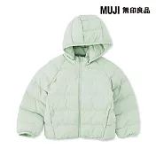 【MUJI 無印良品】兒童可水洗鋪棉撥水加工附帽外套 110 淺綠