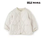【MUJI 無印良品】幼兒可水洗鋪棉撥水加工刺縫外套 100 象牙白