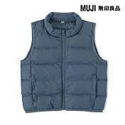 【MUJI 無印良品】幼兒可水洗鋪棉撥水加工背心 80 藍色