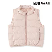 【MUJI 無印良品】幼兒可水洗鋪棉撥水加工背心 80 淺粉