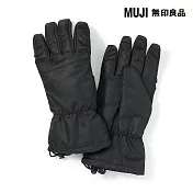 【MUJI 無印良品】撥水加工防水手套 L 黑色