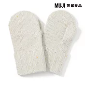 【MUJI 無印良品】幼兒再生聚酯纖維混伸縮二指手套 FREE 粉米