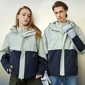 【KISSDIAMOND】G-Pro石墨烯禦寒極鋒衣三穿外套(男女款/KDFJ-6888) M 灰藍