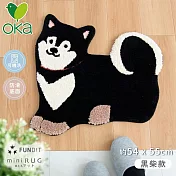 【OKA】Funditto 動物系列可水洗地墊 -黑柴款