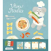 【日本Wa-Life】小廚房Viva Italia 便條紙 ‧ 義大利麵雪納瑞主廚