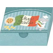 【日本Wa-Life】小廚房Viva Italia 盒裝便條紙 ‧ 義大利麵雪納瑞主廚