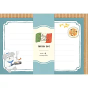 【日本Wa-Life】小廚房Viva Italia 美濃和紙信封紙組 ‧ 義大利麵雪納瑞主廚